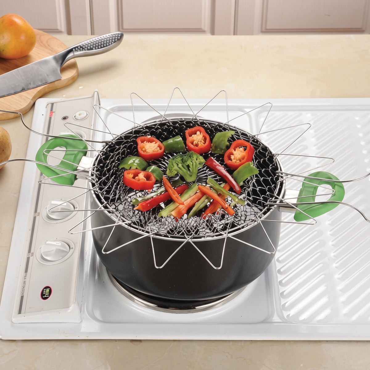 Stainless Steel Foldable Frying Basket – Multipurpose Kitchen Strainer