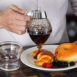 Crystal Glass Honey Dispenser Transparent Honey Storage Bottle