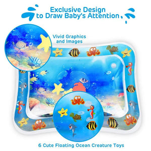 Baby Tummy Time Water Play Mat Sensory Activity Mat – Safe for Kids