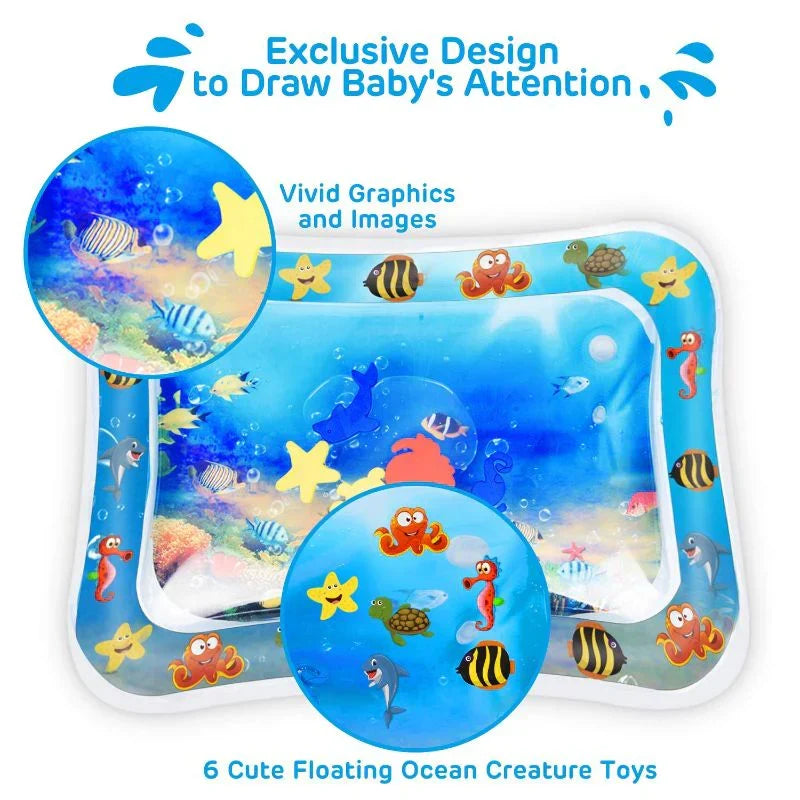 Baby Tummy Time Water Play Mat Sensory Activity Mat – Safe for Kids