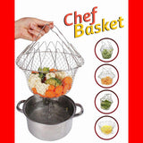 Stainless Steel Chef Basket 12 in 1 Kitchen Tool Deluxe Boiler