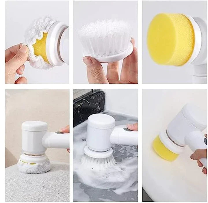 5-in-1 Electric Cleaning Brush Cordless Household Scrubber