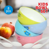 Animal Paradise Cartoon Bowls With Spoons – Set of 4