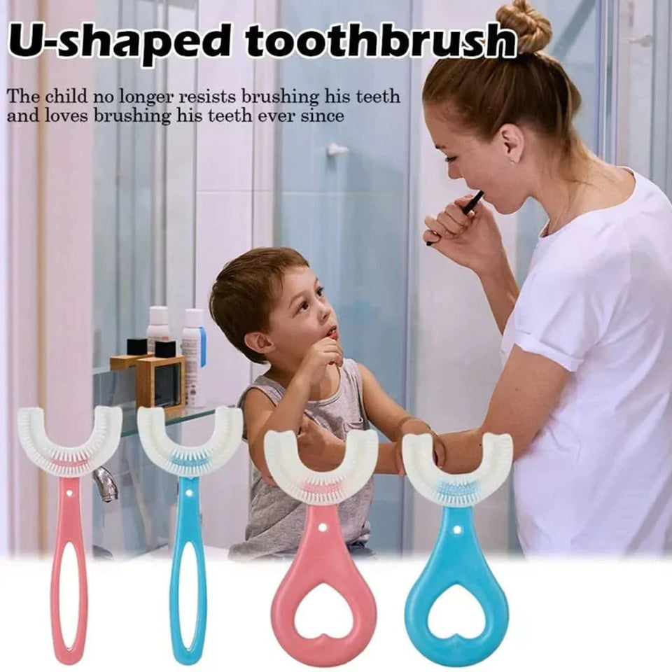 Silicone U-Shape Baby Toothbrush & Gum Protector – Pack of 2