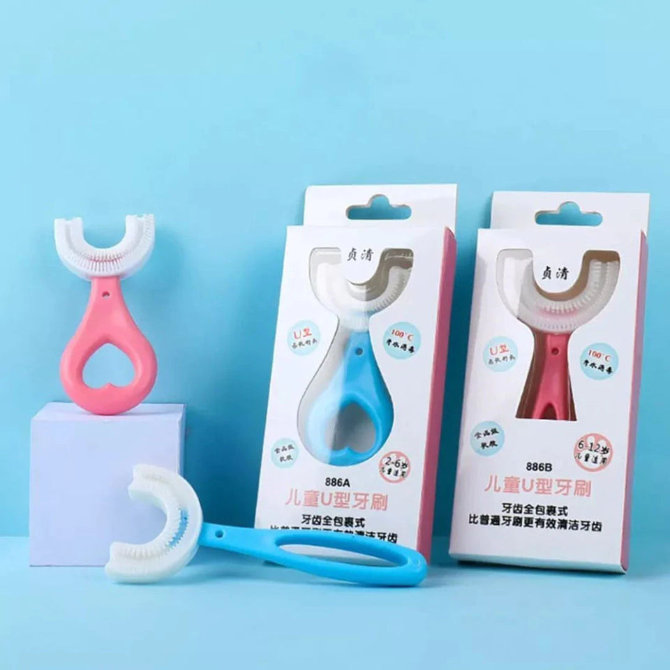 Silicone U-Shape Baby Toothbrush & Gum Protector – Pack of 2