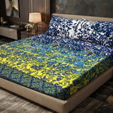 3D Crystal Cotton 3-Piece Bedsheet Set
