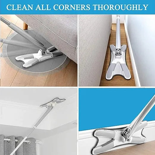 X-Type Microfiber Twist Mop Self-Wringing Floor Cleaning Mop