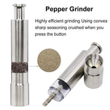 Stainless Steel Mini Pepper Grinder Mill Premium Tall Premium Salt