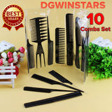 Black Professional Combs Hair Salon Hair Styling Barbers – 10 Pieces