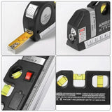 5-in-1 Laser Level with Ruler & Triple Spirit Level