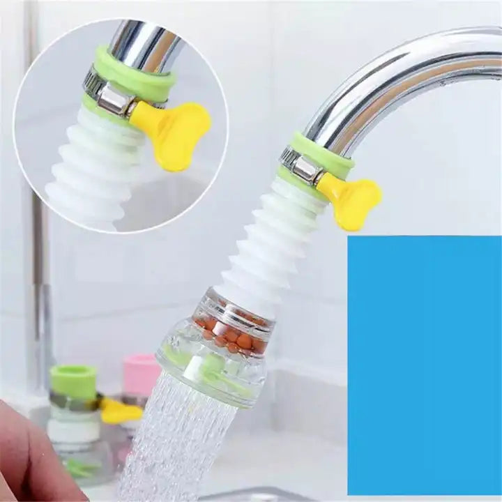 **Rotating Kitchen Faucet Nozzle – Water-Saving Tap Extender with Anti-Splash Spray & Filter**