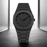 Black Arabic-Style Dial Watch Everyday Timepiece