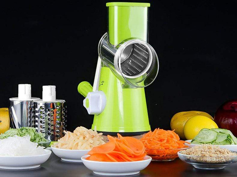 **Multifunctional Manual Vegetable Cutter – Rotary Drum Slicer, Grater & Shredder Kitchen Gadget**