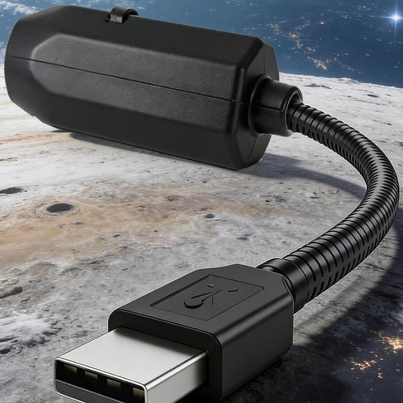 **USB Moon & Earth Galaxy Projector Lamp – Starry Sky Atmosphere Light with 6 Projection Lenses**