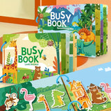 Preschool Busy Book for Kids with Reusable Stickers – ABC, Animals & Shapes