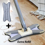 X-Type Microfiber Twist Mop Self-Wringing Floor Cleaning Mop