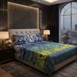 3D Crystal Cotton 3-Piece Bedsheet Set