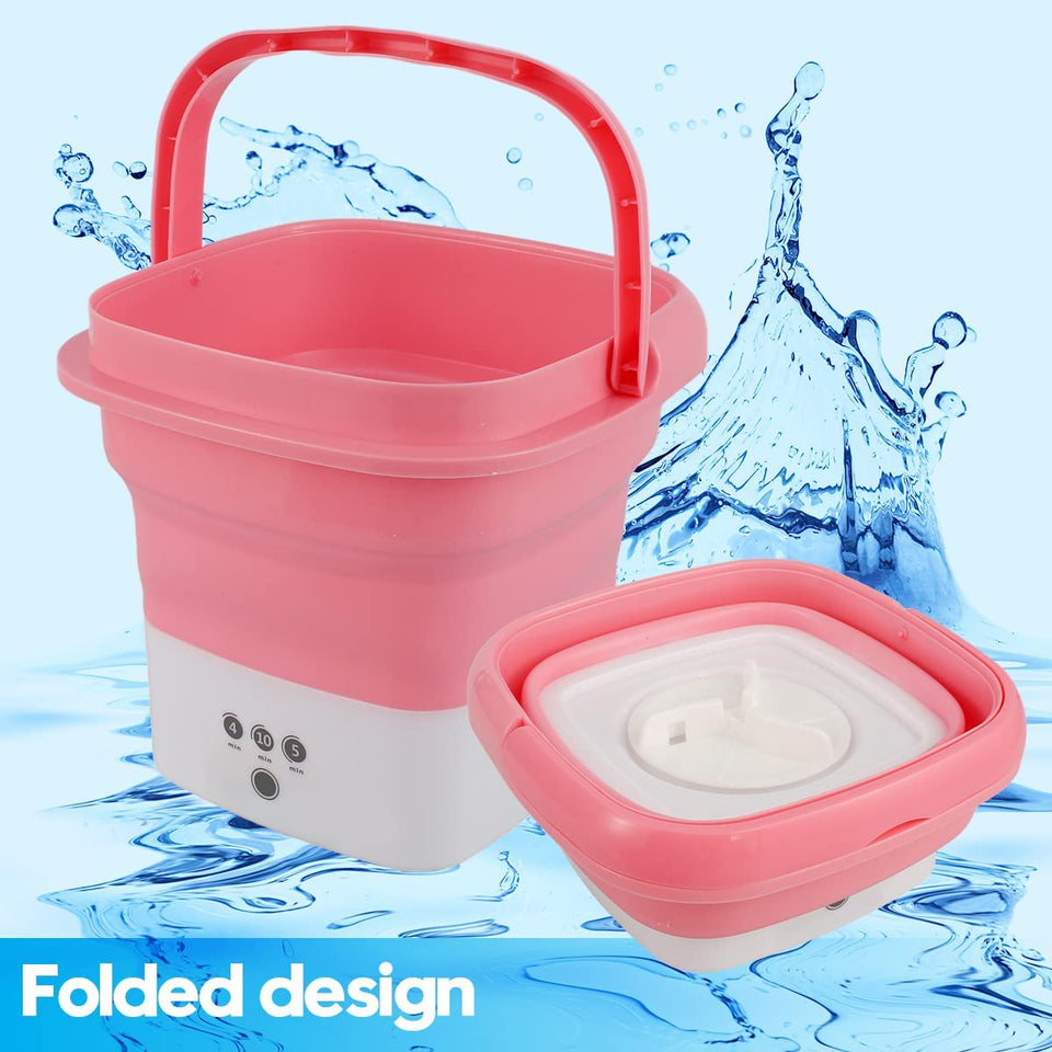 Portable Mini Folding Washing & Spin Dryer Compact Laundry Machine