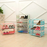5 Layers Multifunctional Shoes Rack-Simple Dust Proof Assembly Fabric