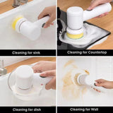 5-in-1 Electric Cleaning Brush Cordless Household Scrubber