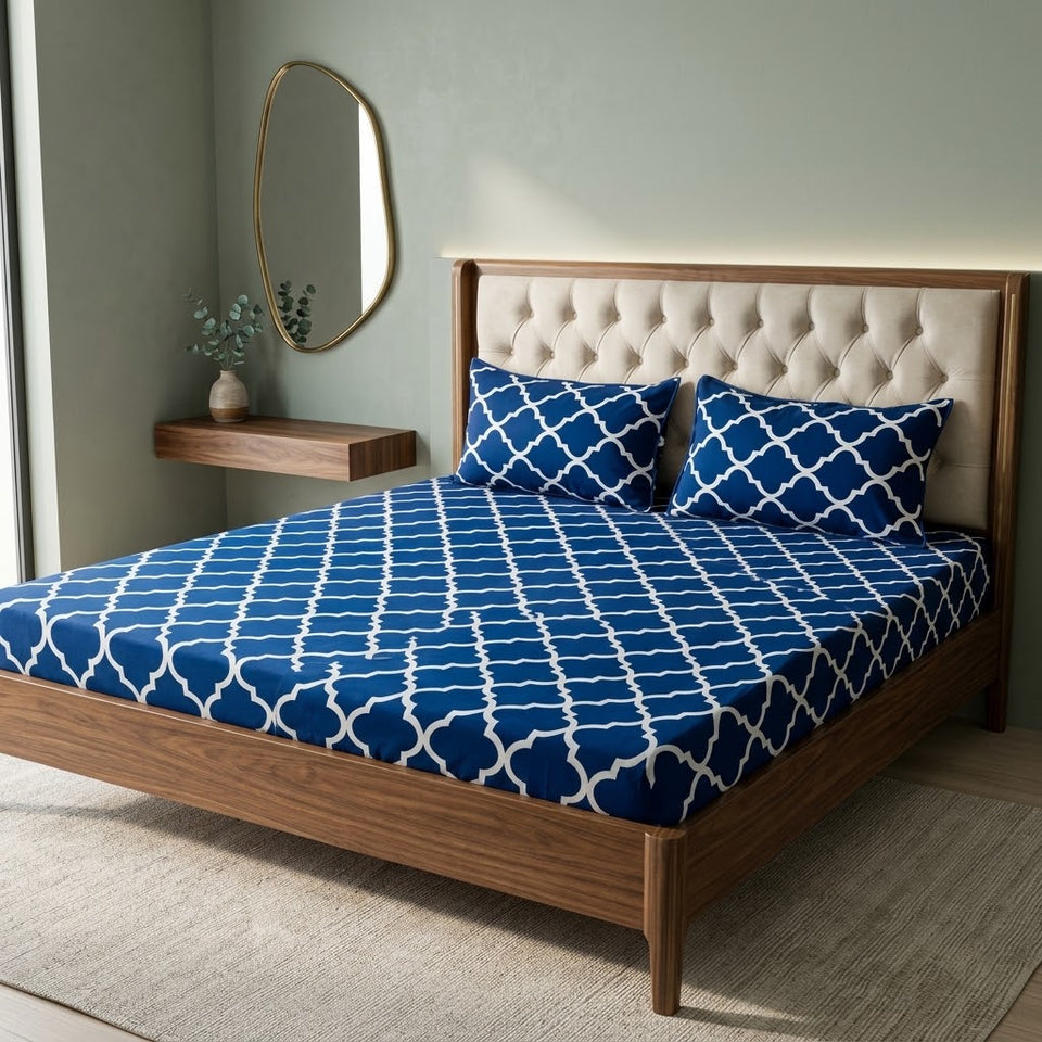 3D Crystal Cotton 3-piece Bedsheet Set AY0010059