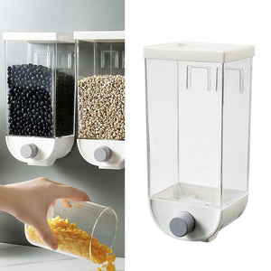 Wall Mounted Easy Press- Kitchen Food Storage Container Cereal