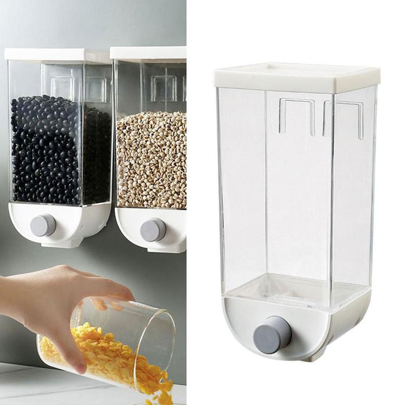 Wall Mounted Easy Press- Kitchen Food Storage Container Cereal