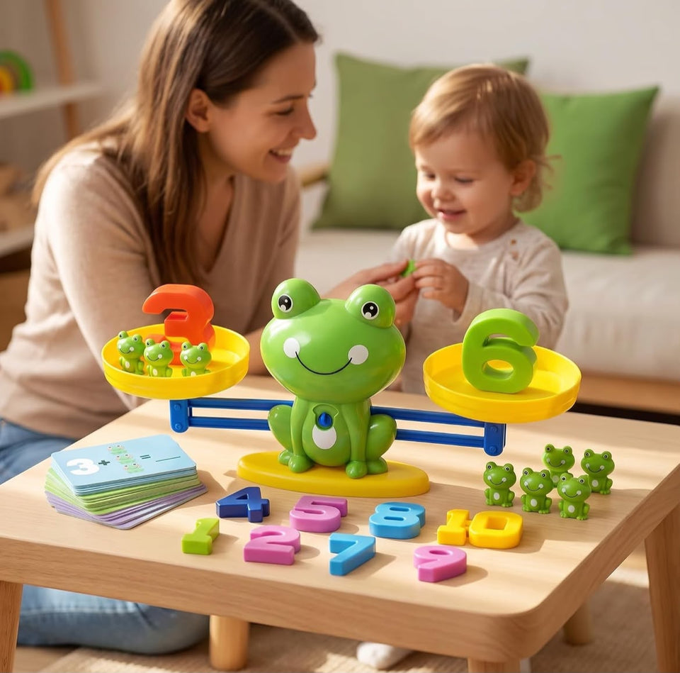 Frog Balance Math Toy for Kids – Educational Counting & Number Learning Game