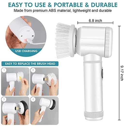 5-in-1 Electric Cleaning Brush Cordless Household Scrubber