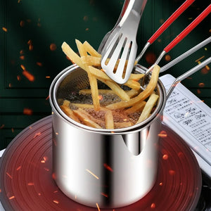 Stainless Steel Deep Fryer POT With Basket 1.5l – Everyday Kitchen Use
