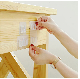 Double-Sided Adhesive Wall Hooks – Reliable Performance – 20 Pairs