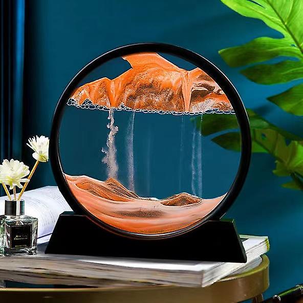 Moving Sand Art Pictures 3-d, Quicksand Painting Ornaments, Round