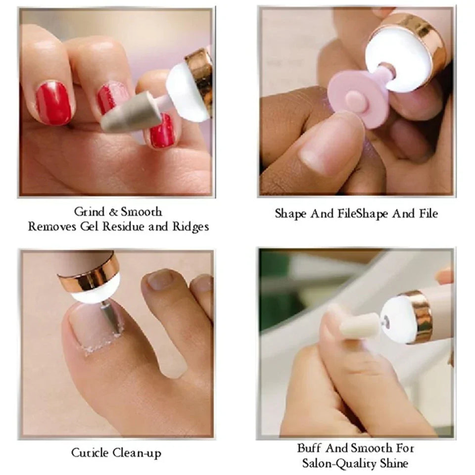 Rechargeable Flawless Salon Nail Finishing Touch Electric Nail Drill