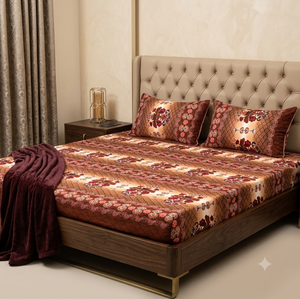 3D Crystal Cotton 3-piece Bedsheet Set AY0010065