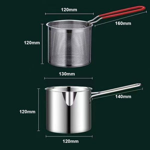 Stainless Steel Deep Fryer POT With Basket 1.5l – Everyday Kitchen Use