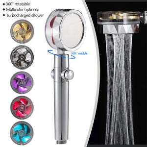 360 Degrees Rotating High Pressure Shower Heads, Handheld Turbo Fan