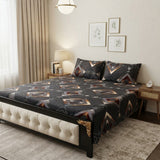 3D Crystal Cotton 3 Piece Bedsheet Set - Home Accessory Designed For Bedroom Comfort (AY0010058)