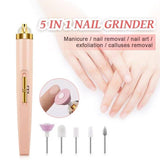 5 In 1 Professional Manicure Pedicure Kit Nail Grinding, Burnishing