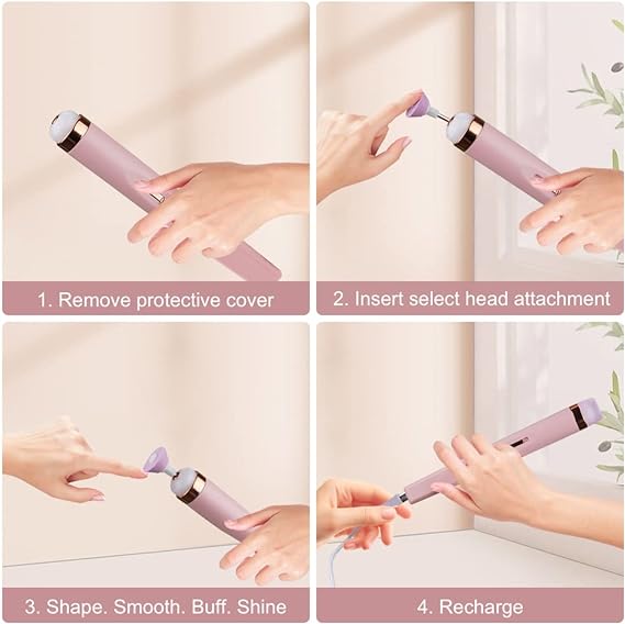 5 In 1 Professional Manicure Pedicure Kit Nail Grinding, Burnishing