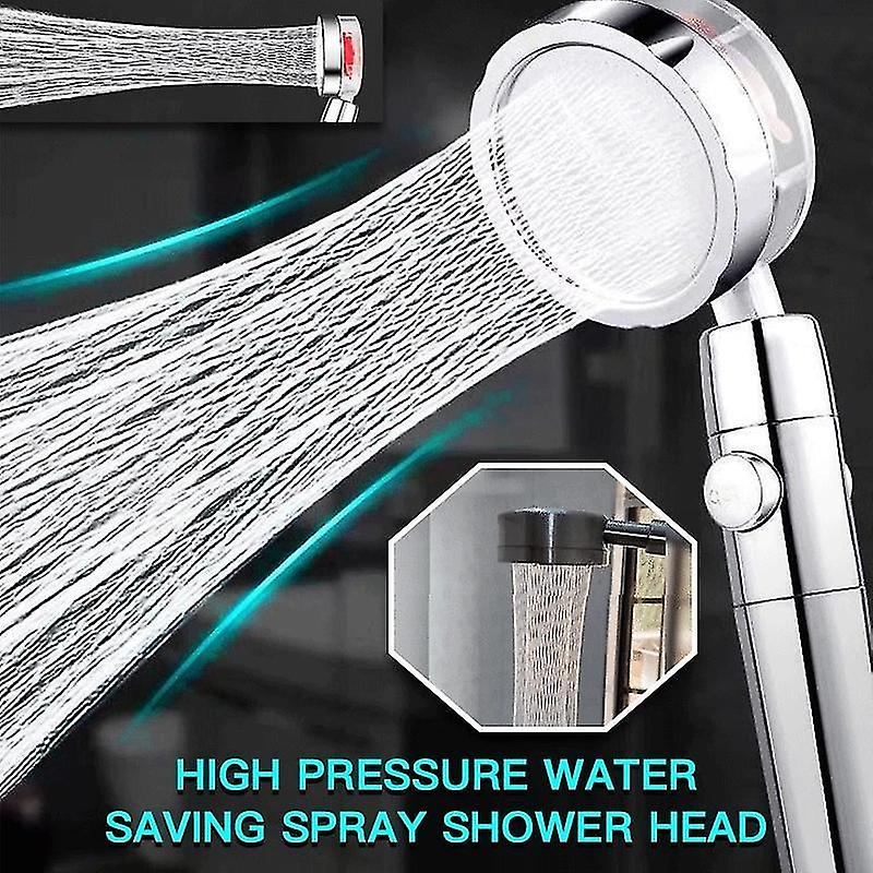 360 Degrees Rotating High Pressure Shower Heads, Handheld Turbo Fan