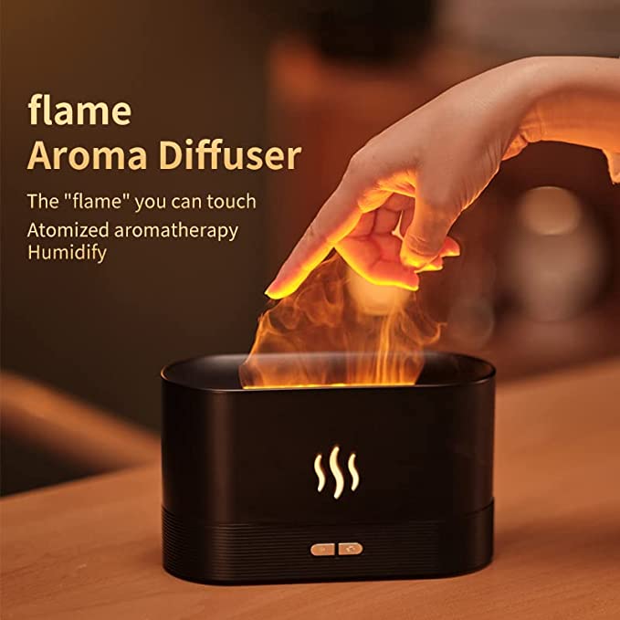 RGB Flame Humidifier & Aroma Diffuser Ambient Mist Lamp
