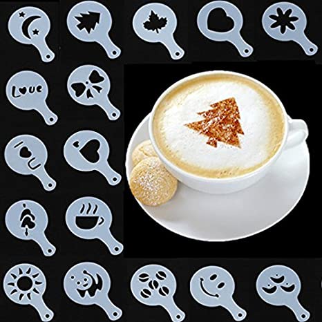 Pcs Coffee Stencil Template Set – Everyday Kitchen Use – Pack of 32