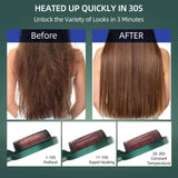 2-in-1 Hair Straightening Brush & Curler Heated Styling Tool