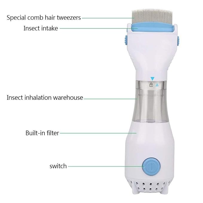 Electric Lice Removal Comb Fine-Tooth Scalp Care Tool