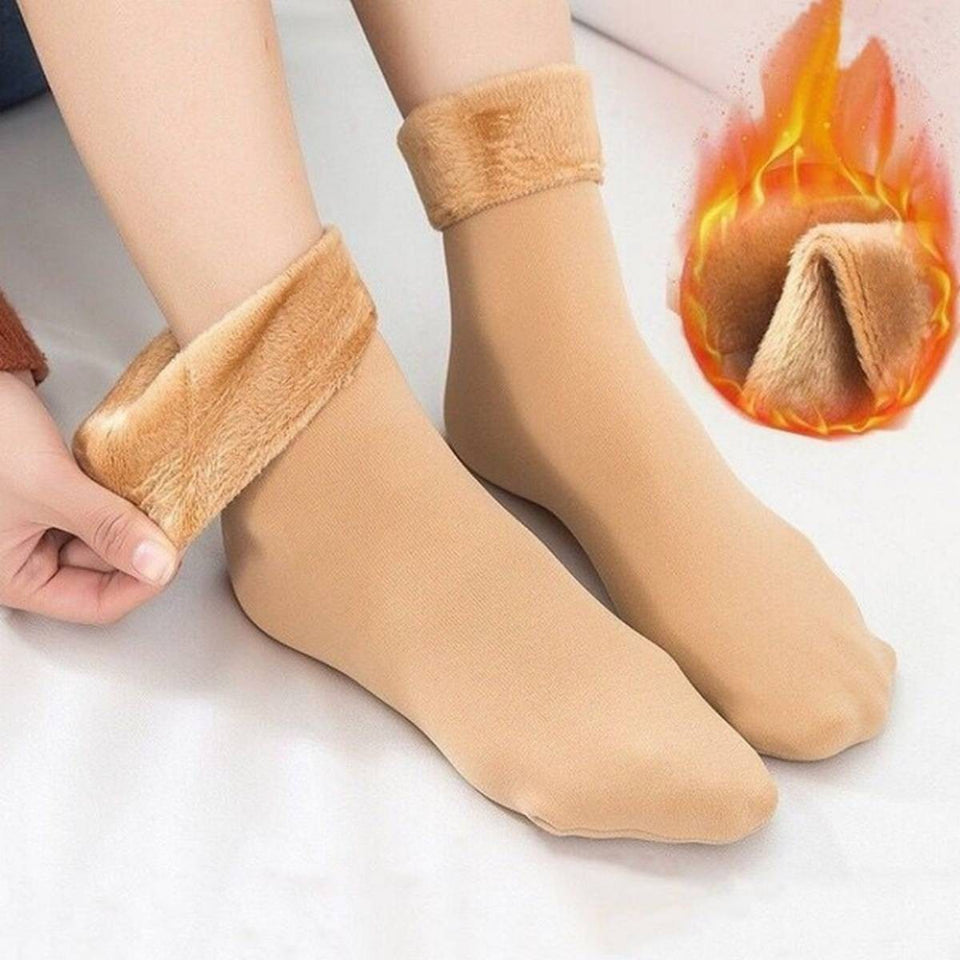 Ladies Velvet Cashmere Warm Socks For Ladies– Thick Wool – 2 Pairs