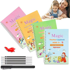 Magic Practice Copybook for Kids, Children Reusable – Pack of 4