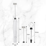 Electric Milk Frother & Coffee Whisk Handheld Kitchen Mixer
