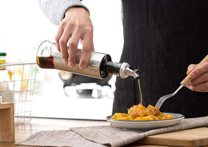 Kitchen Cooking Oil Vinegar Bottle with Dropper Best For Olive oil