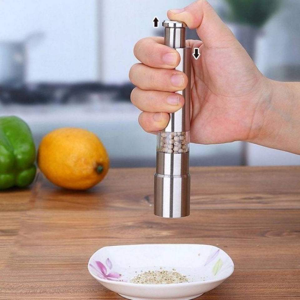 Stainless Steel Mini Pepper Grinder Mill Premium Tall Premium Salt