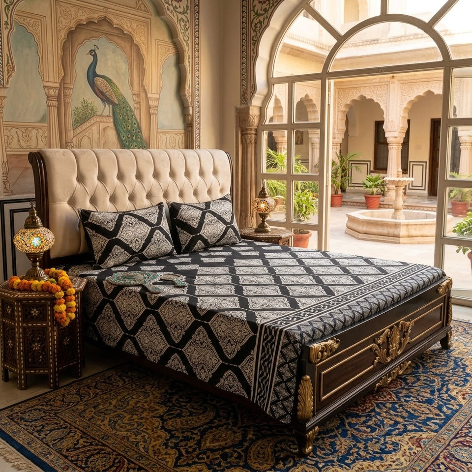 3D Crystal Cotton 3-piece Bedsheet Set AY0010060